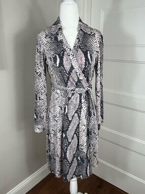Diane Von Furstenberg Jeanne Silk Jersey Wrap Dress Size 10